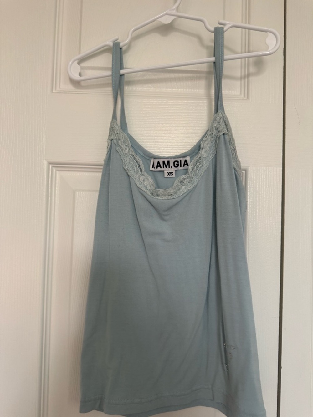 I.AM.GIA Powder Blue Lace-Trim Camisole